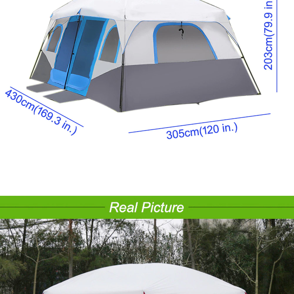 Cheap Goat Tents Large Camping Tent Outdoor Big Family Tent 8 10 12 Person Party Tent Waterproof Cabin Camp Anti UV Marquee Tents Tents 